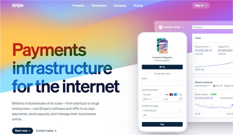 Stripe as the best payment processing software for online businesses