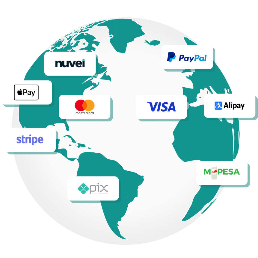 Global coverage of the payment orchestration platform, connecting providers across the Americas, Europe, Africa and Asia